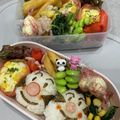 mihochiro's cooksnap of when they made キャラ弁☆おむすびまん&こむすびまん弁当.