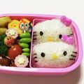 ぴこハーモニー's cooksnap of when they made キャラ弁＊俵おにぎりde　キティちゃん♡.