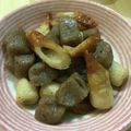 Remtan's cooksnap of when they made こんにゃくとちくわのピリ辛炒め.