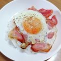 ＊なぁ＊'s cooksnap of when they made 1人ランチに♡カルボナーラ風目玉焼き丼♪.