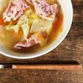 カズ形33's cooksnap of when they made 生ハムと春キャベツのスープ.