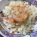 伊達こまち's cooksnap of when they made 一発エビピラフ QC 簡単ピラフ えび.