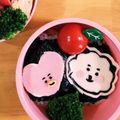 shiawasej's cooksnap of when they made BT21キャラ弁記録.