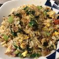 ベティ３'s cooksnap of when they made 大根菜 しらす チャーハン.