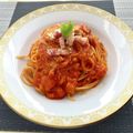 FGO☆'s cooksnap of when they made イタリア人も絶賛☆秘密のアマトリチャーナ.