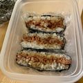 cookleia's cooksnap of when they made 激ウマ！！超簡単肉味噌おにぎらず⁂.