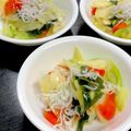ルぴあ's cooksnap of when they made しらす・わかめ・野菜のからし酢味噌和え.