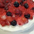 arinoawawa's cooksnap of when they made 簡単手抜きベリーチョコレートケーキ.