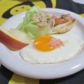 mmameco's cooksnap of when they made 目玉焼き味付けは好きなふりかけね♪.