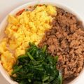 わたゆいママ's cooksnap of when they made ３色ご飯(鶏そぼろ・卵・ほうれん草).