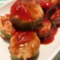 クックTWSQJ6☆'s cooksnap of when they made 輪切りピーマンの肉詰め 照り焼き味.