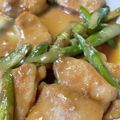 ずぼら伝説's cooksnap of when they made 鶏むね肉とアスパラのみそ炒め.