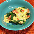 ｊｏｃｏｍｏｍｏｌａ's cooksnap of when they made 5分で完成♪ほうれん草とハムの卵炒め.