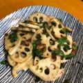 nikiGFK2O0's cooksnap of when they made 蓮根のアンチョビガーリック、パセリ炒め.