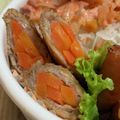 sunsunよっぴい's cooksnap of when they made お弁当に♡超簡単！野菜の肉巻き.