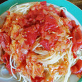 クックHJTK9C☆'s cooksnap of when they made 超簡単！トマトの和風だしパスタ.