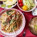 たぁープ〜's cooksnap of when they made 水菜とベーコンのヘルシー和風パスタ.