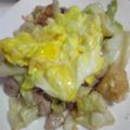 pyonkoちゃん's cooksnap of when they made 春キャベツと豚肉のマヨ炒め。卵乗せ.