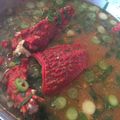 aki mcneil's cooksnap of when they made 簡単！伊勢エビの頭の味噌汁☆.