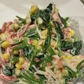 ぷるみき's cooksnap of when they made 簡単！ほうれん草とコーンのコールスロー風.