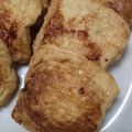 むぴょこぴょこん's cooksnap of when they made 簡単！油揚げのひき肉詰め焼き。お弁当にも.