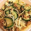 ＄ophie's cooksnap of when they made ズッキーニと肉味噌のピリ辛スパゲティ.