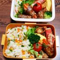 クック1WVJEK☆'s cooksnap of when they made 夏休み 小学生 エビピラフ 弁当.