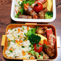 クック1WVJEK☆'s cooksnap of when they made 夏休み 小学生 エビピラフ 弁当.
