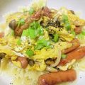 ✴︎こっこ✴︎'s cooksnap of when they made 鶏ときのこのふわとろスクランブル生パスタ.