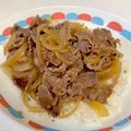 ポムポムポヨコ's cooksnap of when they made 子供大好き！我が家の牛丼.