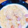 プー♡'s cooksnap of when they made 簡単なのに本格的クリームチーズパスタ.
