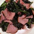 やっちょこ's cooksnap of when they made 金時草(ハンダマ)とベーコンの炒めもの.