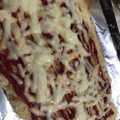ユカtoマオマオ's cooksnap of when they made 低糖質！南関あげのさくさくピザ.
