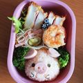 chisanaまま's cooksnap of when they made ブタちゃんおにぎり＊キャラ弁.