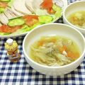 みかかめ's cooksnap of when they made 鶏ムネ肉でスープとサラダ(鶏様有難う編).
