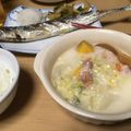 アラフィフ新米主婦♪'s cooksnap of when they made 簡単　白菜と野菜たっぷりミルクスープ.