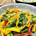 Superlittleboo's cooksnap of when they made パプリカといんげんのきんぴら.