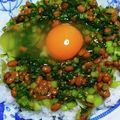 じゃりてん's cooksnap of when they made かぶの葉ごま油炒め納豆ご飯.