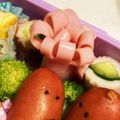 ayaka☆mu's cooksnap of when they made お弁当のおかず！ハムでお花♪.