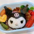 キャラ弁初心者ママ✩'s cooksnap of when they made 『クロミちゃん♡』おにぎり弁当♡キャラ弁.