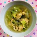 チェックのミニくま's cooksnap of when they made レタスの卵スープ.
