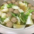 つぼみーころ's cooksnap of when they made 白菜鶏豚だんご鍋.