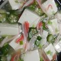 あんこだよ。's cooksnap of when they made オクラとカニカマの冷たいあんかけ豆腐.