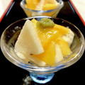 お料理ニャロメ's cooksnap of when they made 長芋と柿の酢の物＊わさびを添えて.