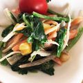 ててくっく's cooksnap of when they made ✨簡単ほうれん草とごぼうのサラダ✨.