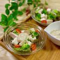 サヤスカマカン's cooksnap of when they made 山芋ごまドレッシングで豆腐サラダ♪.