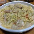 美緒玲＠女子力アップ's cooksnap of when they made キャベツとベーコンのクリームパスタ.