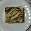 桔梗☆'s cooksnap of when they made ＊角食折り込みパン(チョコ控えめ)１斤＊.