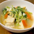 ✿ykyk✿'s cooksnap of when they made ゴロゴロ豆腐と水菜のかき玉スープ.
