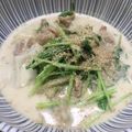 北京パンダ's cooksnap of when they made 超簡単！♡豆苗と豆乳の力うどん♡.